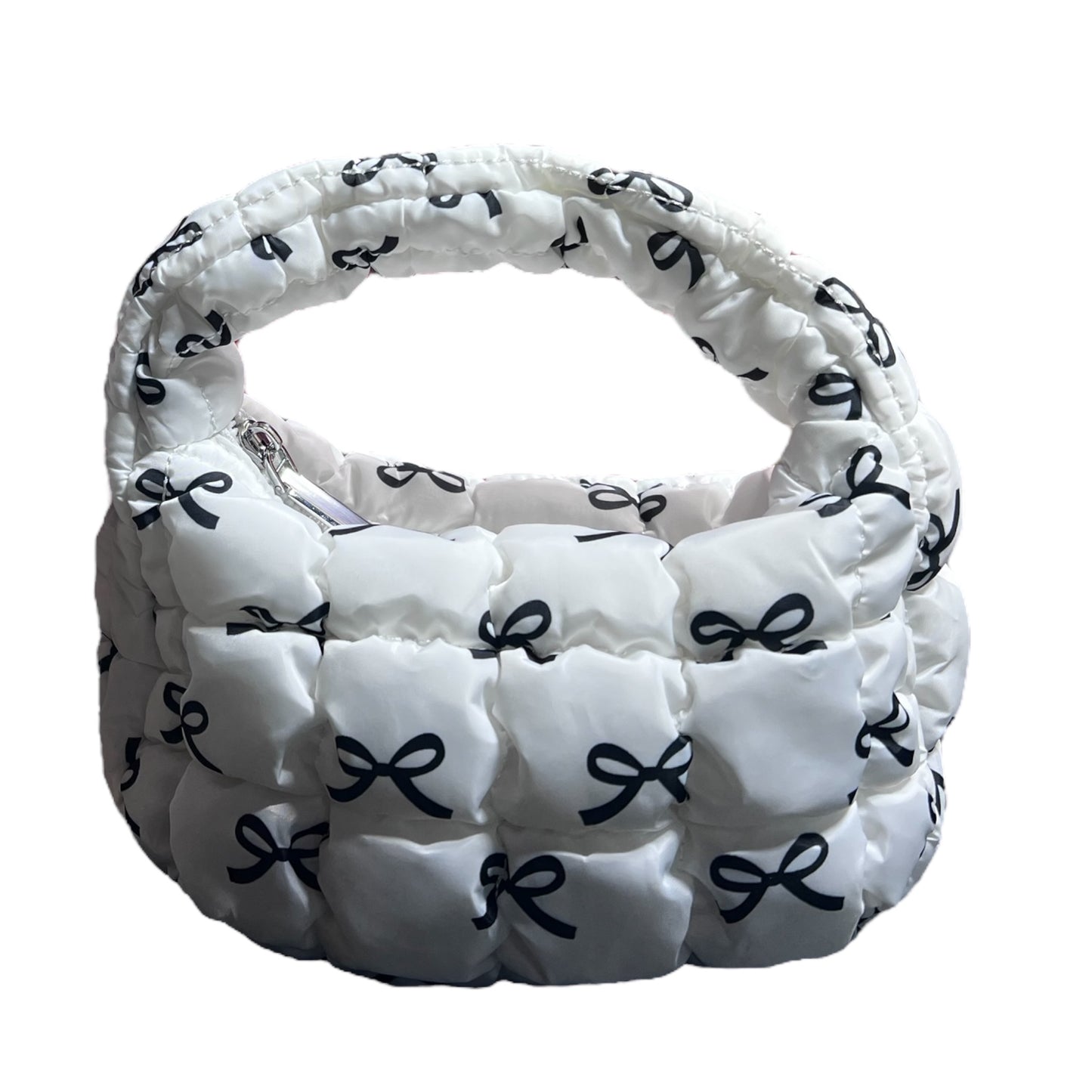 “Madison” bubble ruched clutch