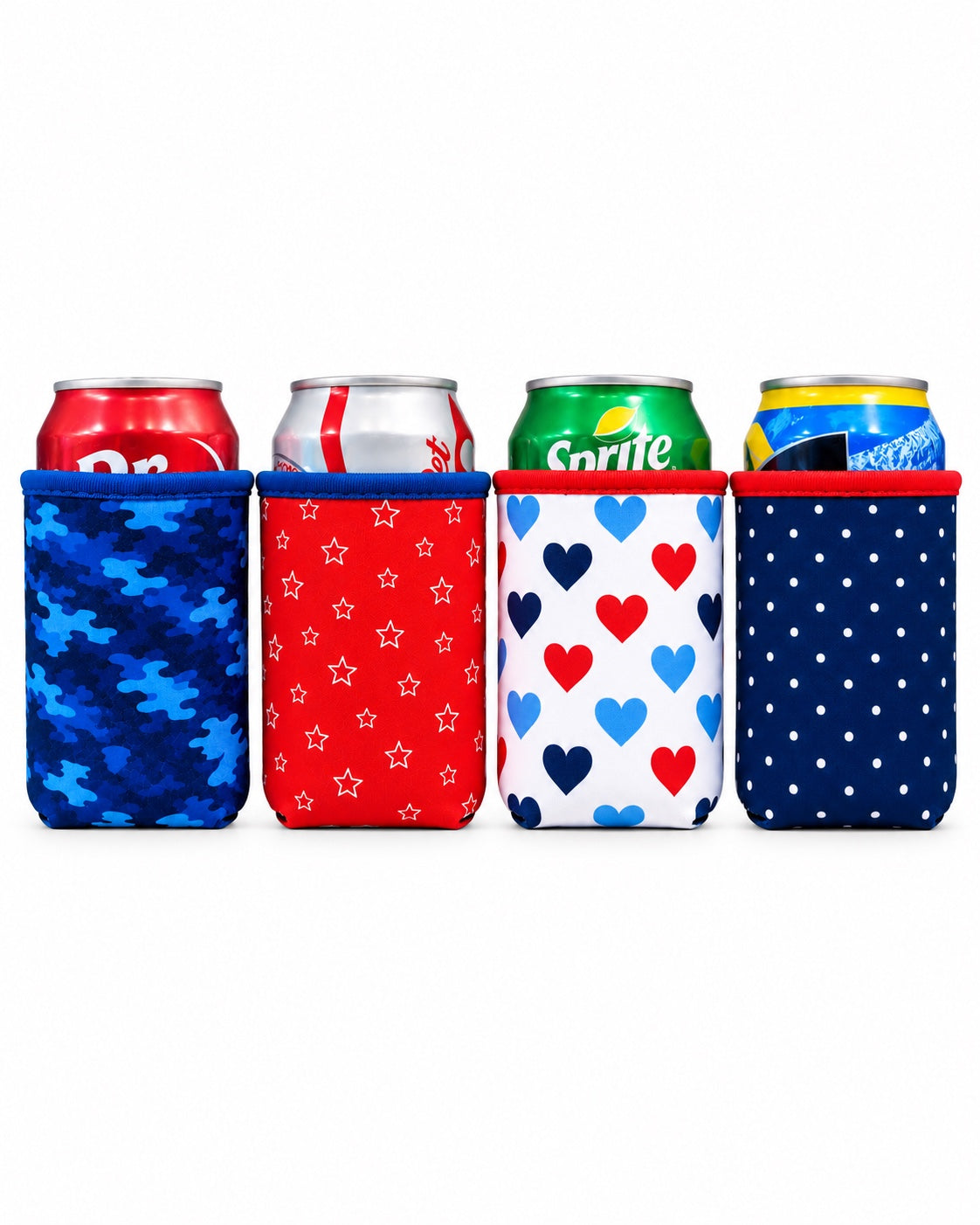 Four Ole Miss game day regular can sleeves