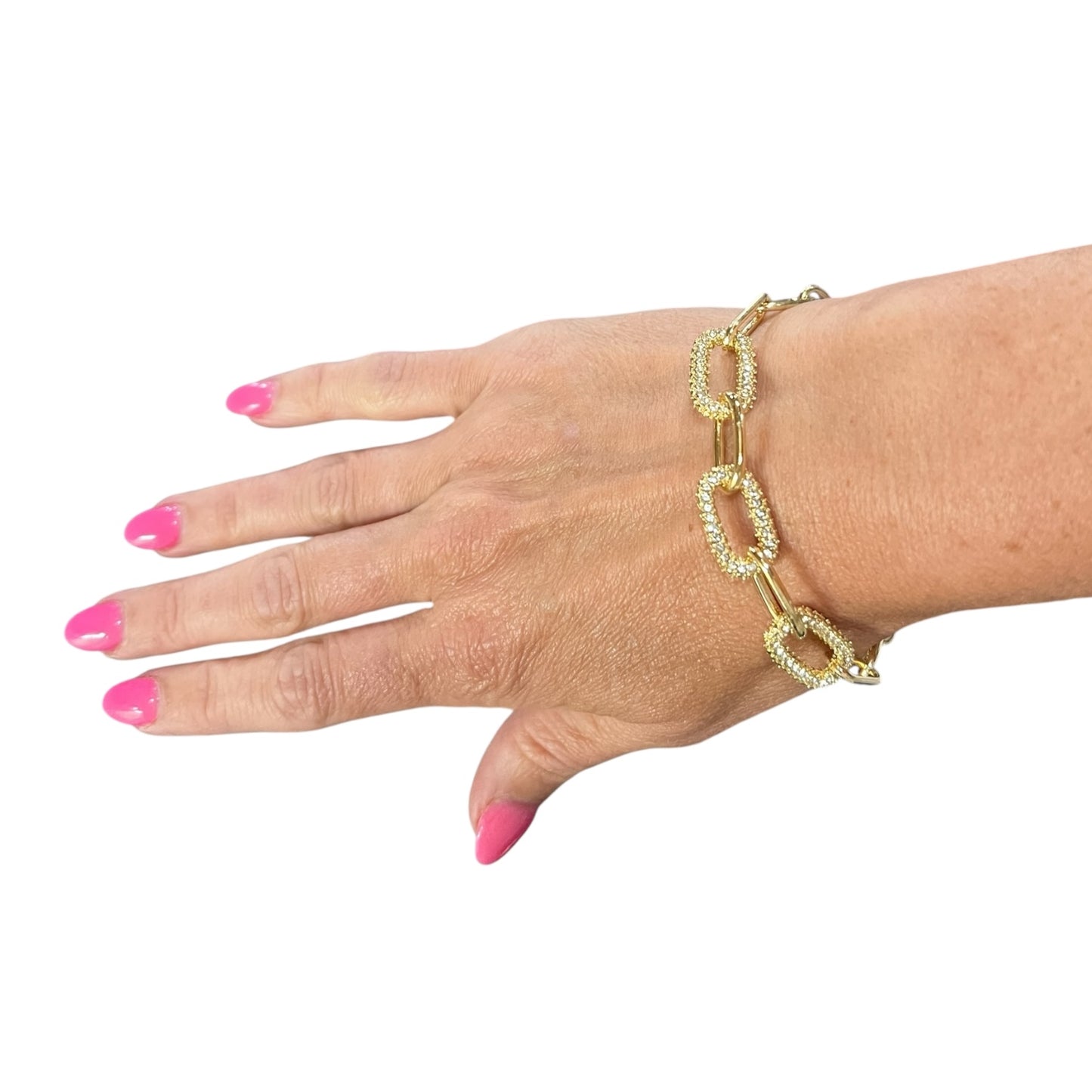 “County Road” lock & chain bracelet