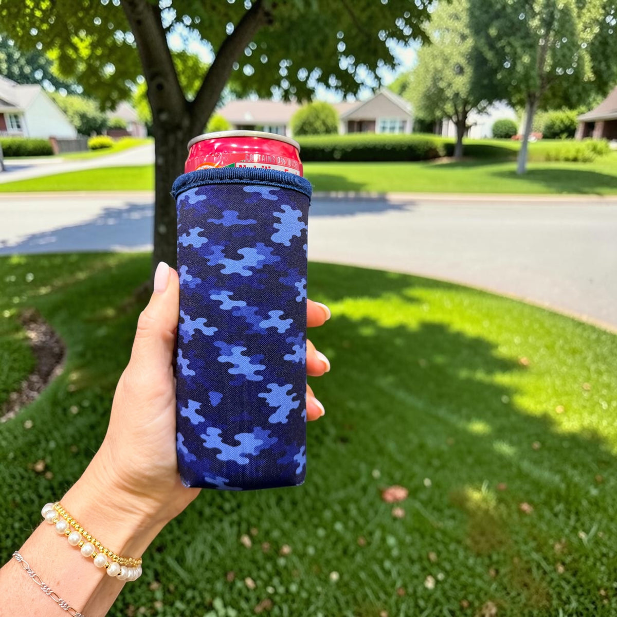 Blue Crew Camo Koozie