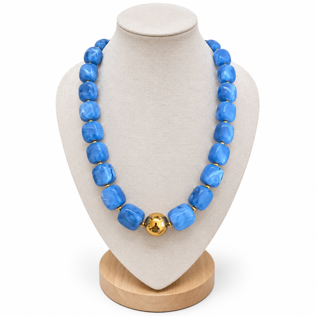 Blue Crush Necklace & Bracelet Combo