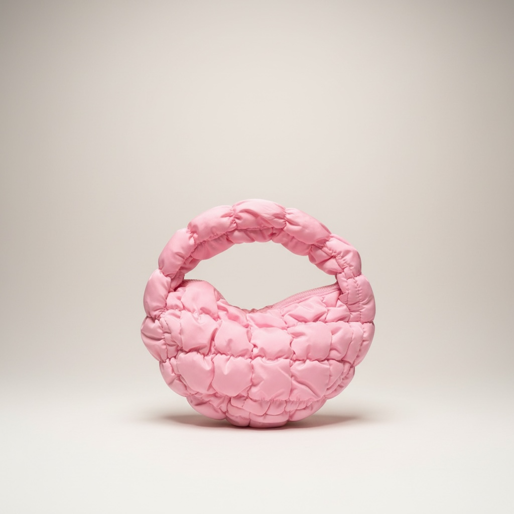 “Madison” bubble ruched clutch