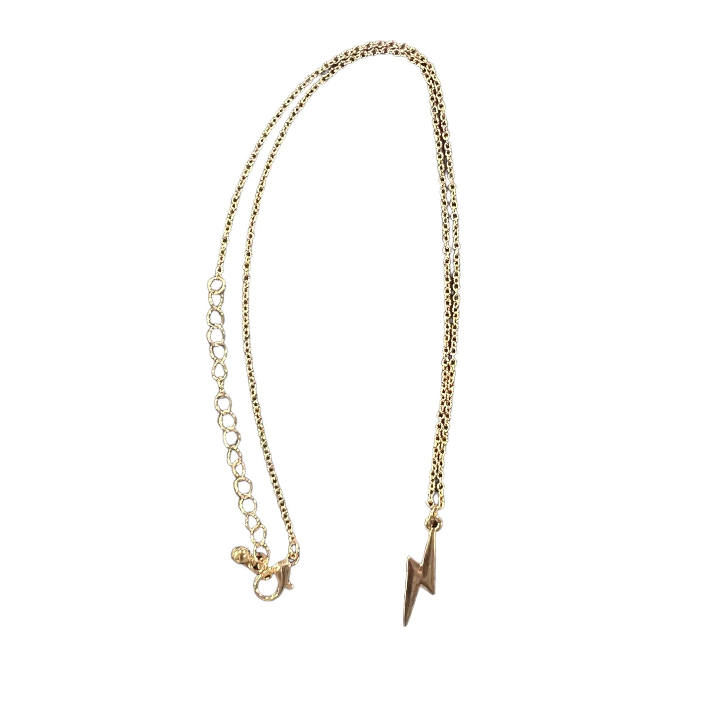 “Chargers” Lightning Bolt gold necklace