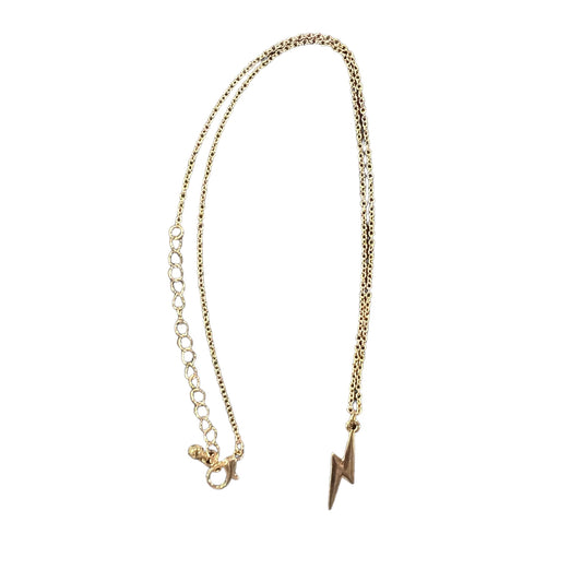 “Chargers” Lightning Bolt gold necklace