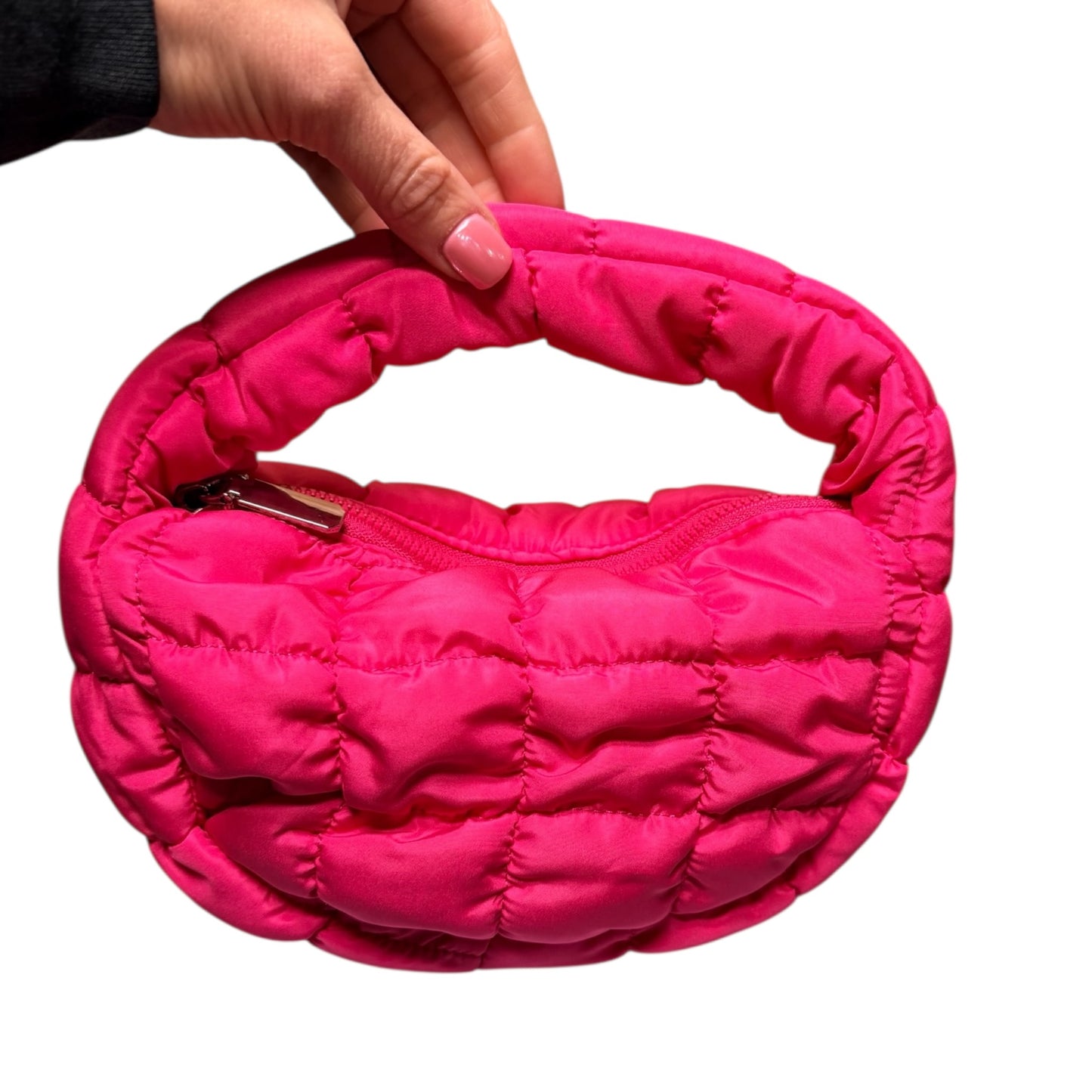 “Madison” bubble ruched clutch
