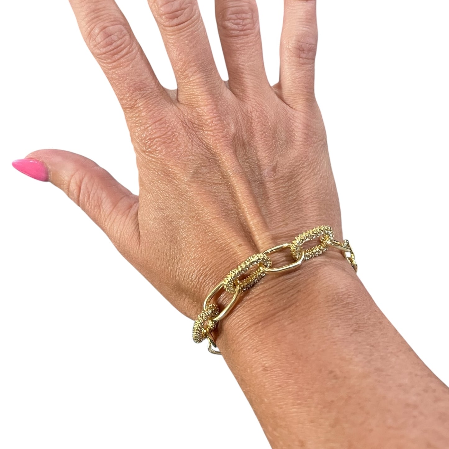 “County Road” lock & chain bracelet