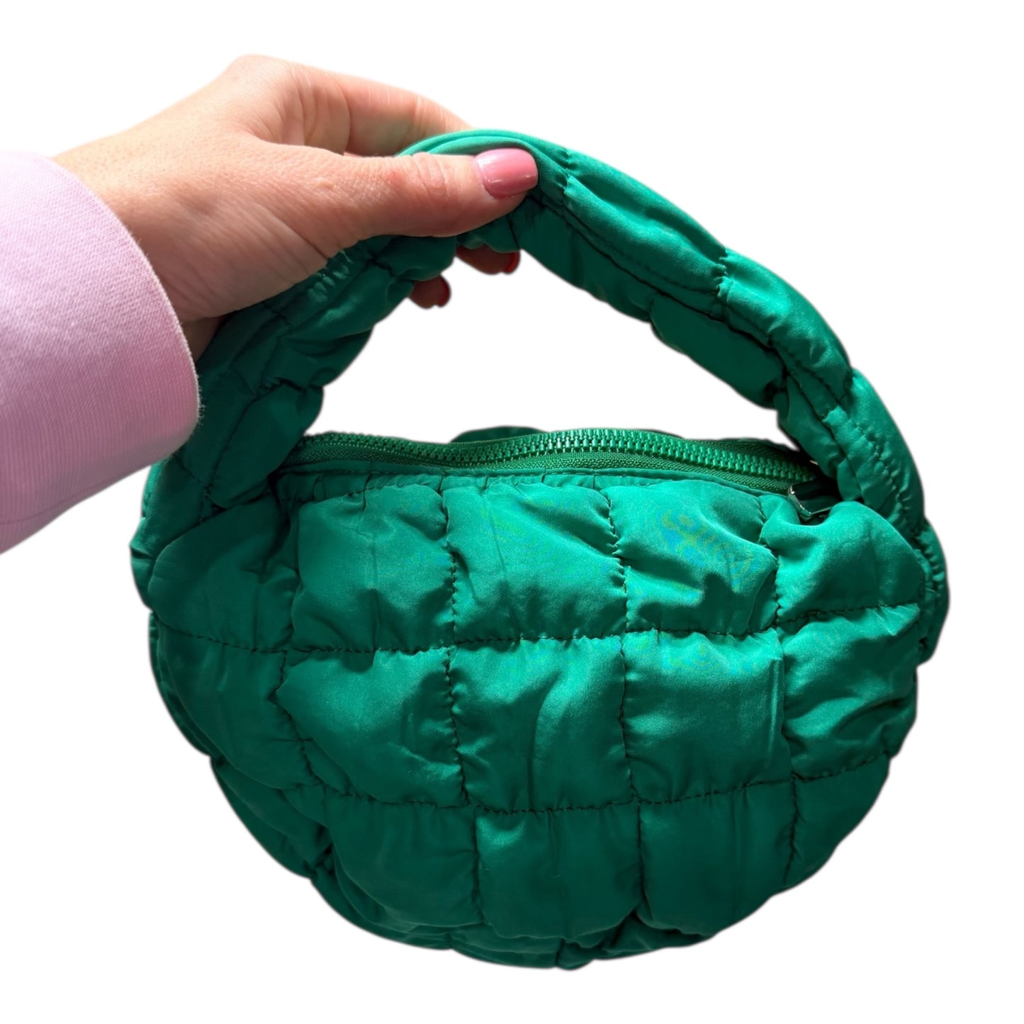 “Madison” bubble ruched clutch