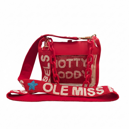 Ole Miss Rebels Beaded Purse Strap