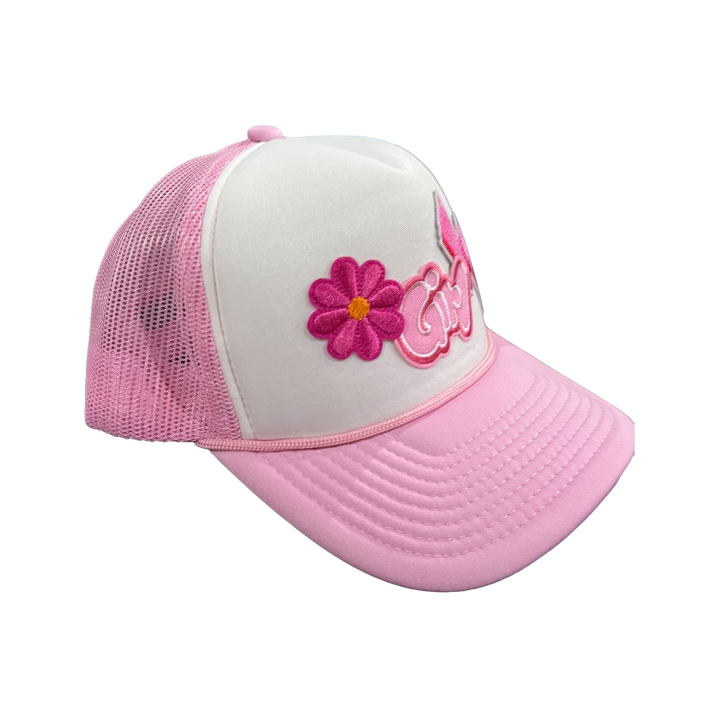 “Girl Power” pink trucker hat