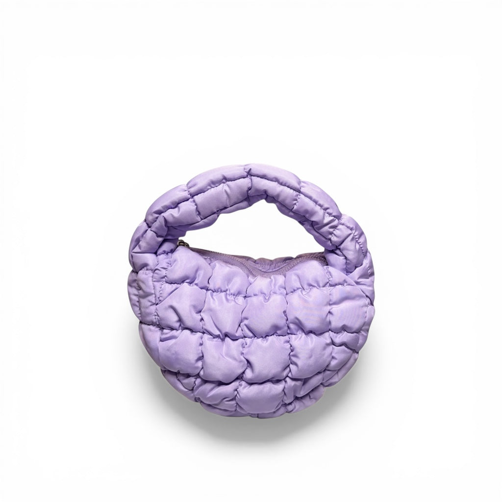 “Madison” bubble ruched clutch