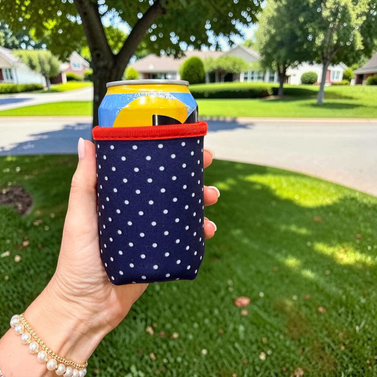 Delta Dots Koozie