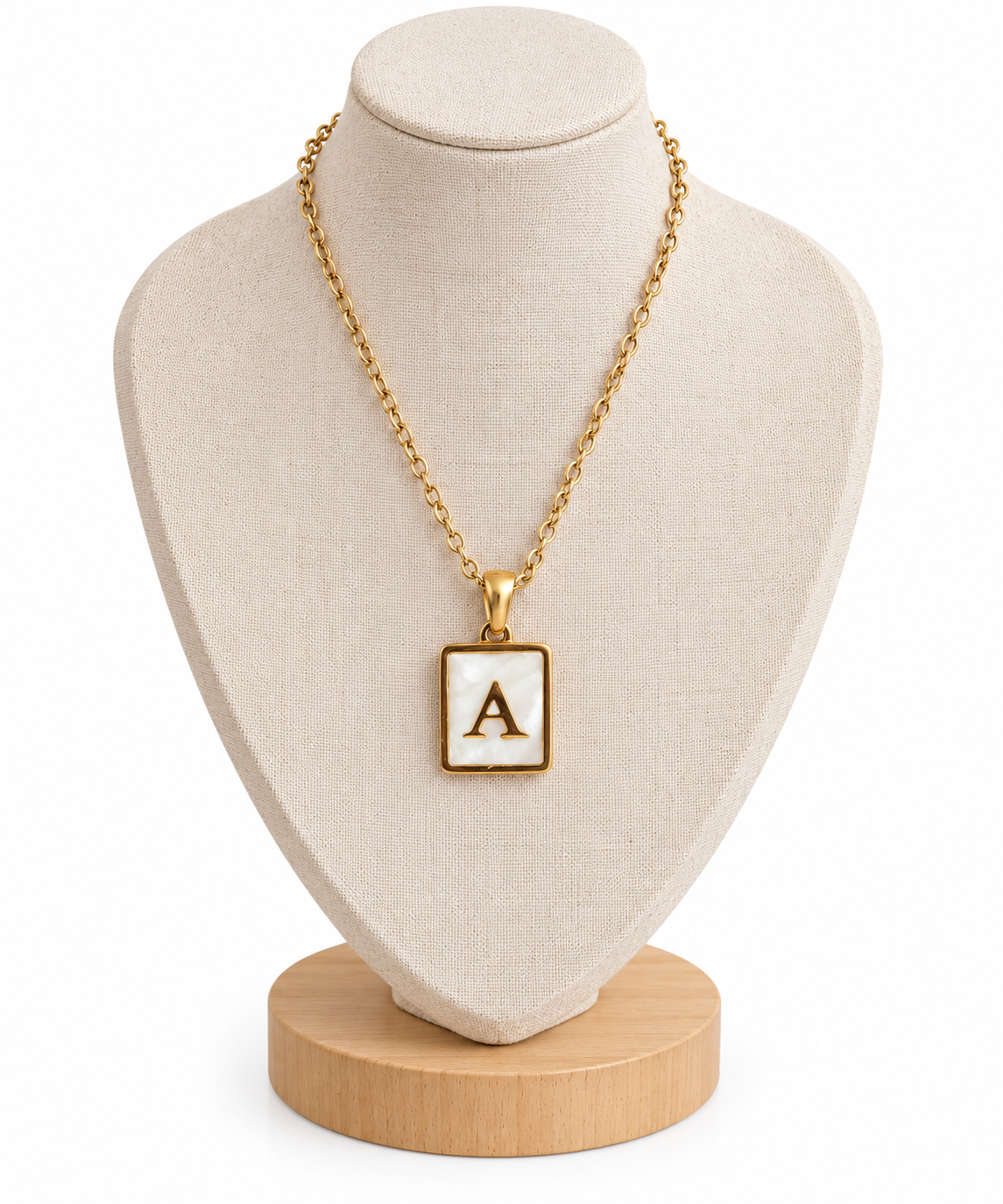 Laurel Pearl Initial Necklace