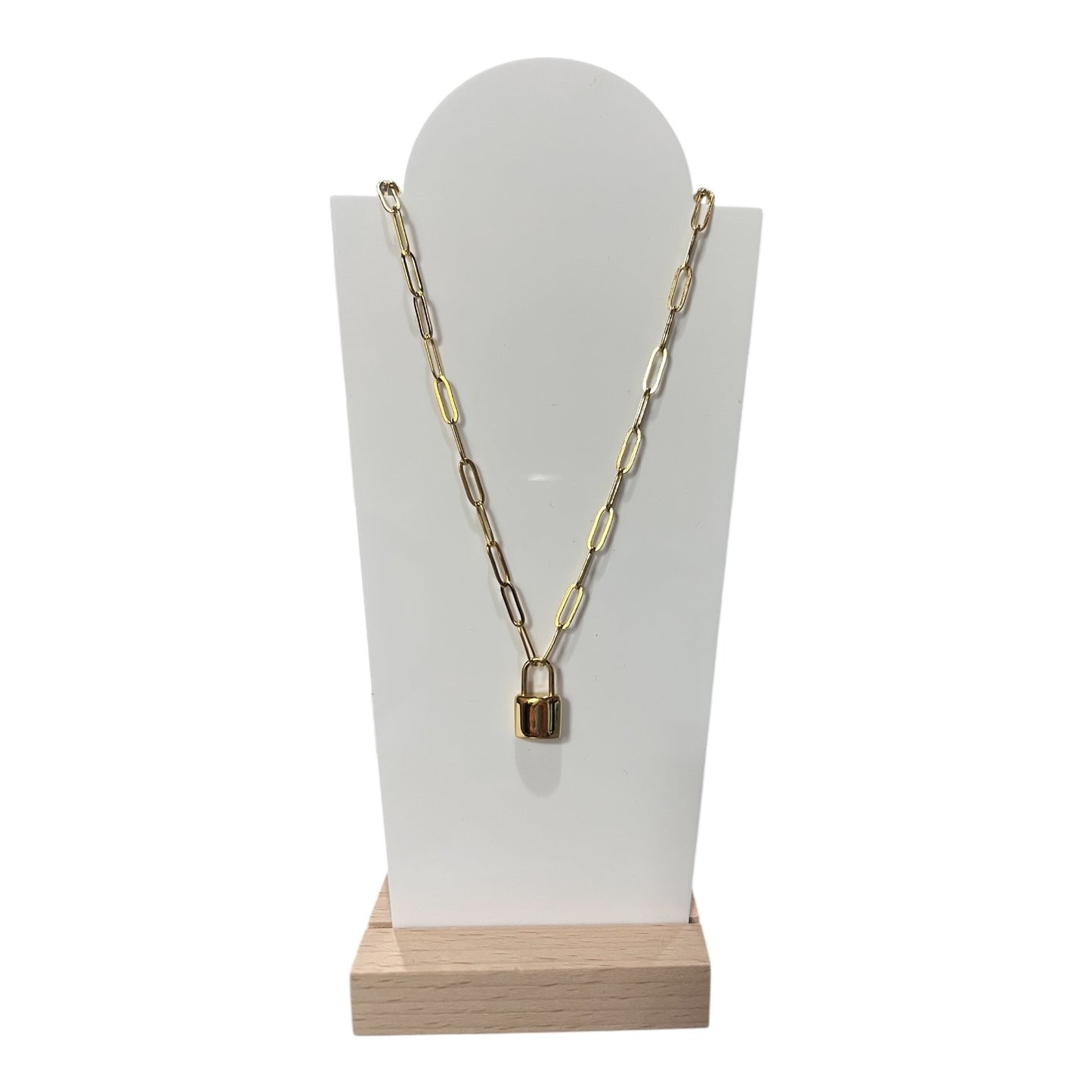 Lock In gold necklace