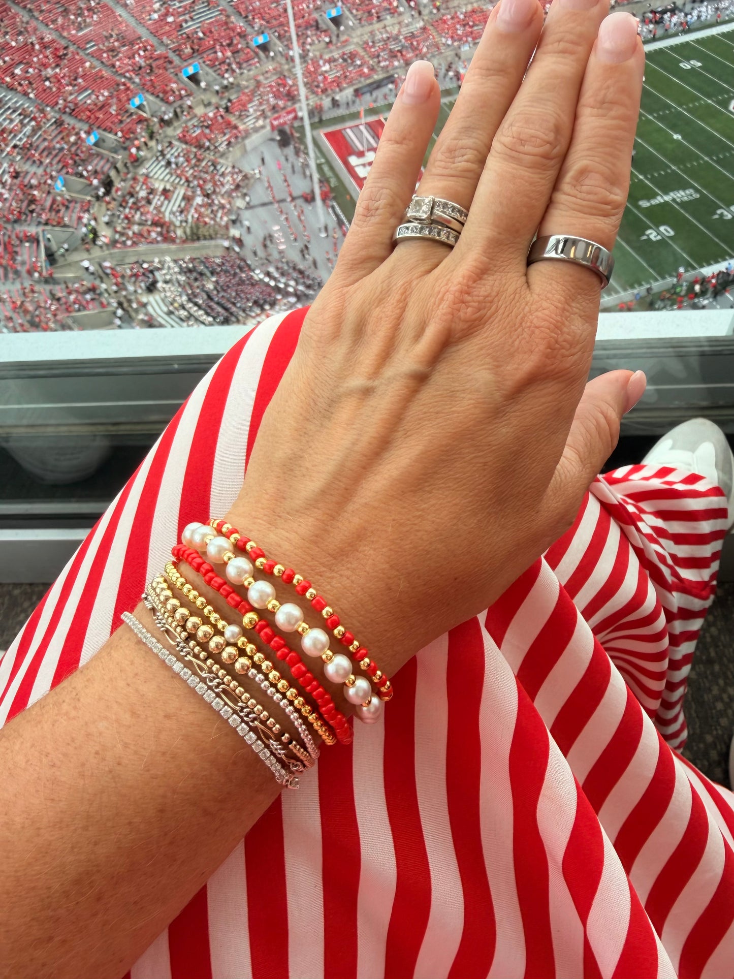 Red, Pearl, & Gold stack