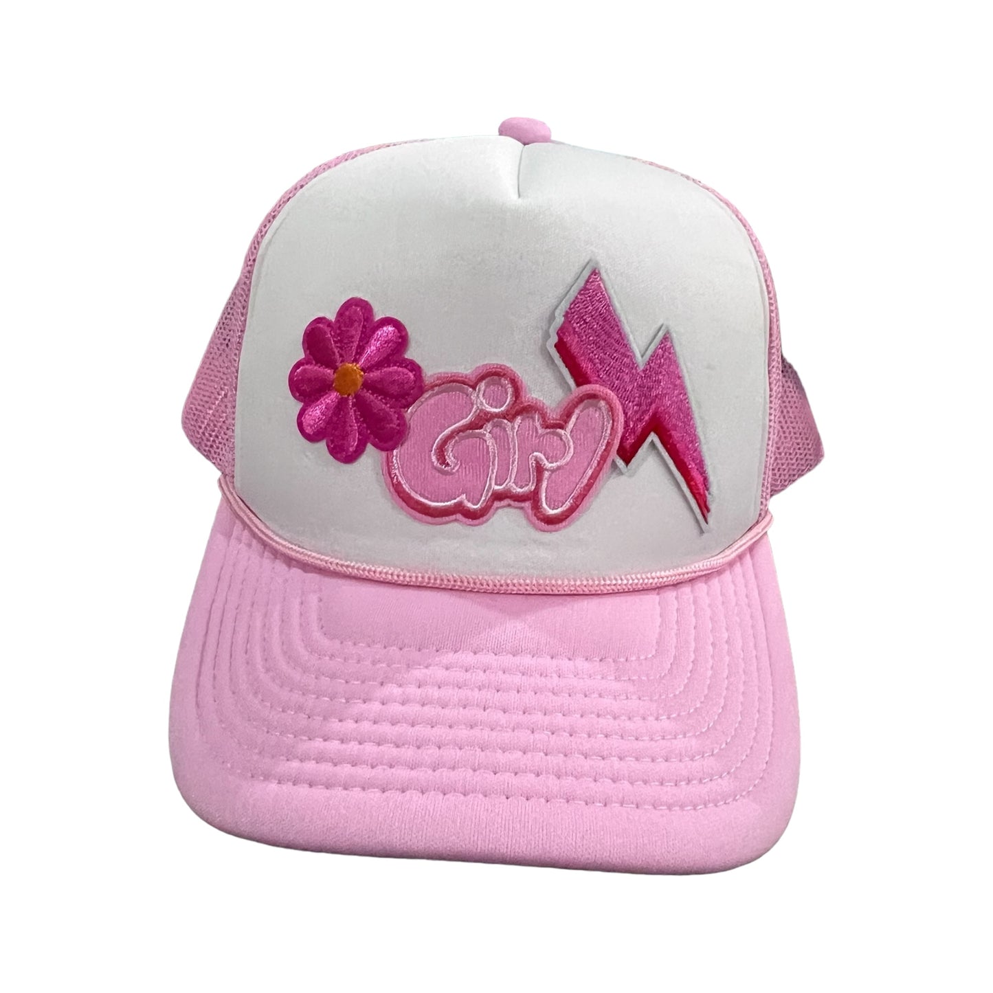 “Girl Power” pink trucker hat