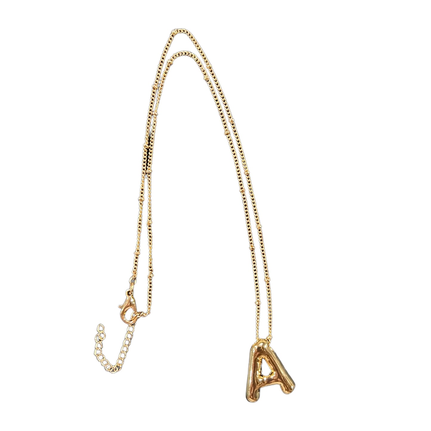 “Shine” gold initial necklace