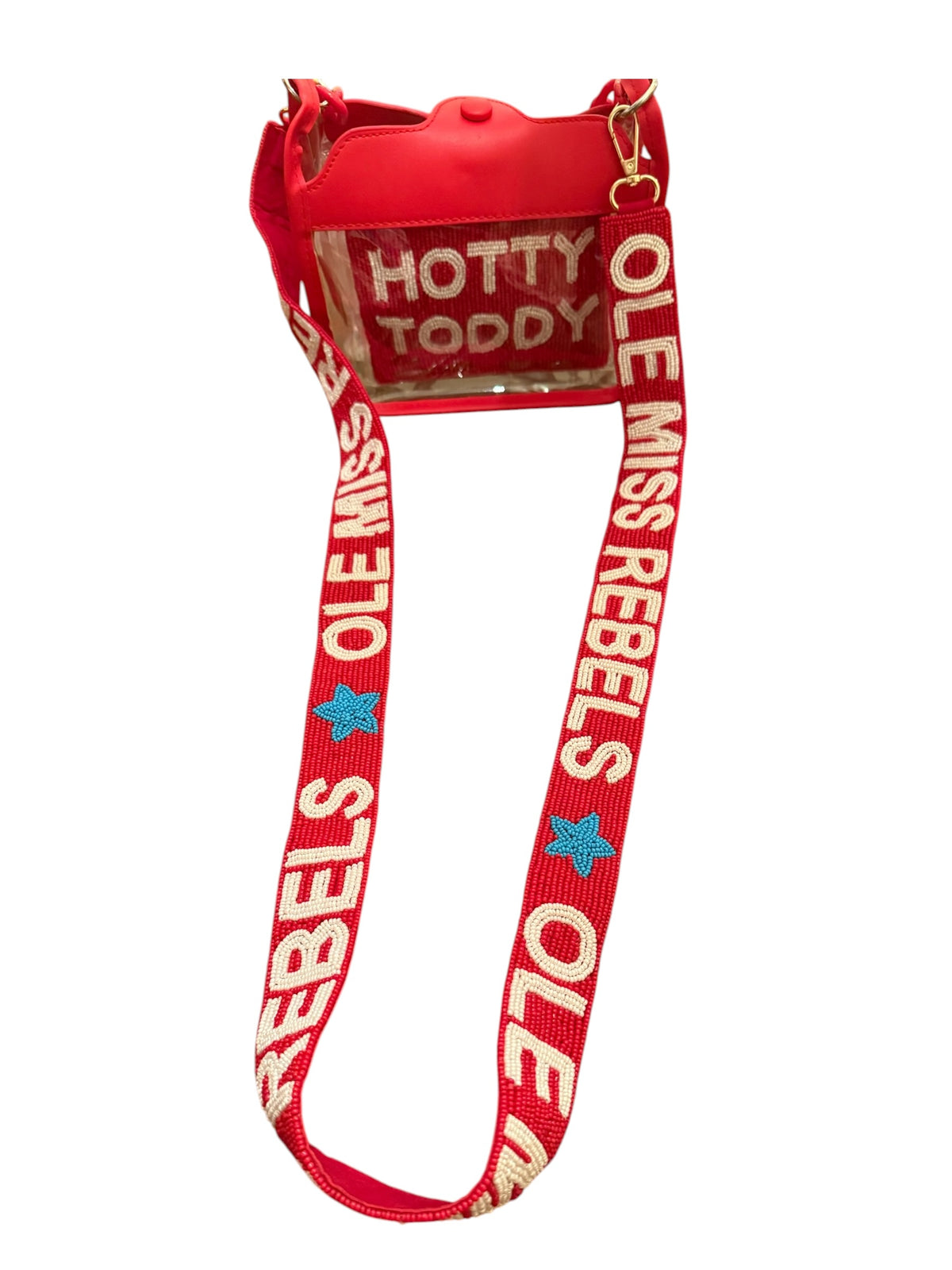 Ole Miss Rebels Beaded Purse Strap
