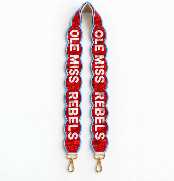 Scalloped Beaded Game Day Purse Strap – Ole Miss
