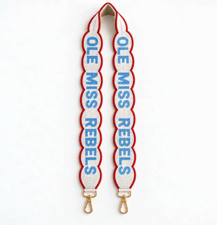 Scalloped Beaded Game Day Purse Strap – Ole Miss