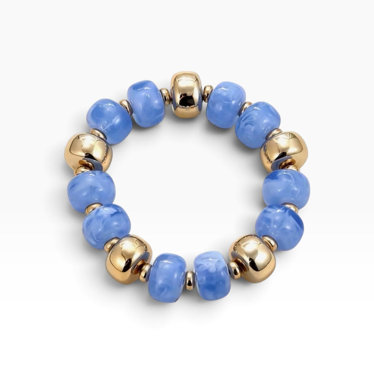 Chunky Beaded Bracelet - Sky Blue