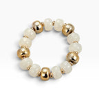 Chunky Beaded Bracelet - White