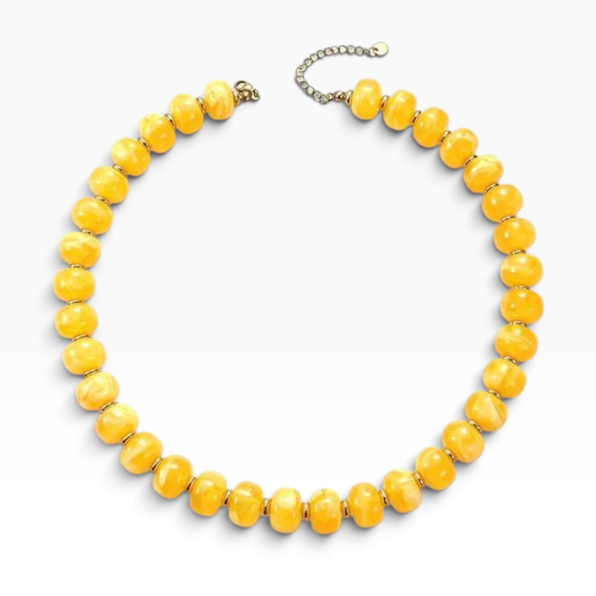 Color Pop Abacus Bead Necklace - Bright Yellow
