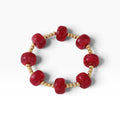 Color Pop Beaded Bracelet - Red