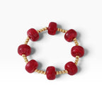 Color Pop Beaded Bracelet - Red