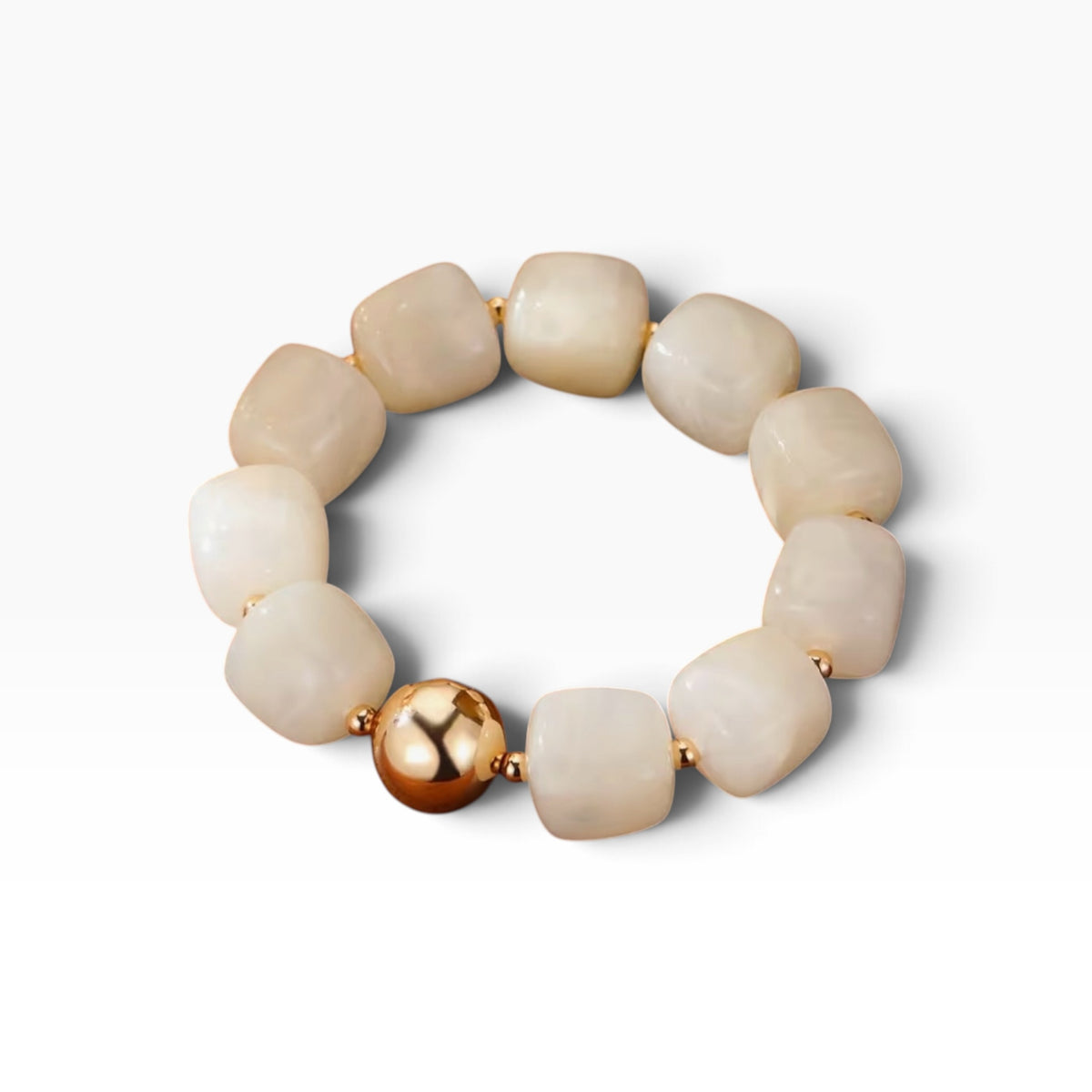 Colorful Dopamine Bead Bracelet - White