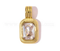 Micro Pavé CZ Rectangle Charm – Gold