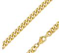 Diamond Cut Curb Chain Necklace - gold