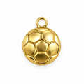Soccer ball charm with gold PVD finish