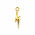 Lightning bolt charm with polished gold-tone finish