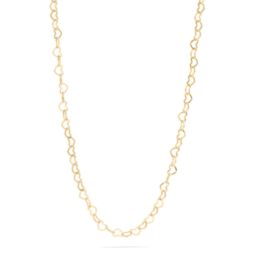 18K Gold PVD heart chain necklace