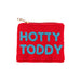 Hotty Toddy beaded coin purse with powder blue lettering