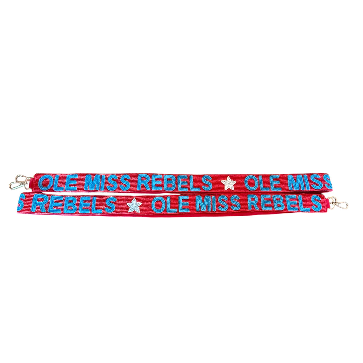 Ole Miss Rebels beaded purse strap