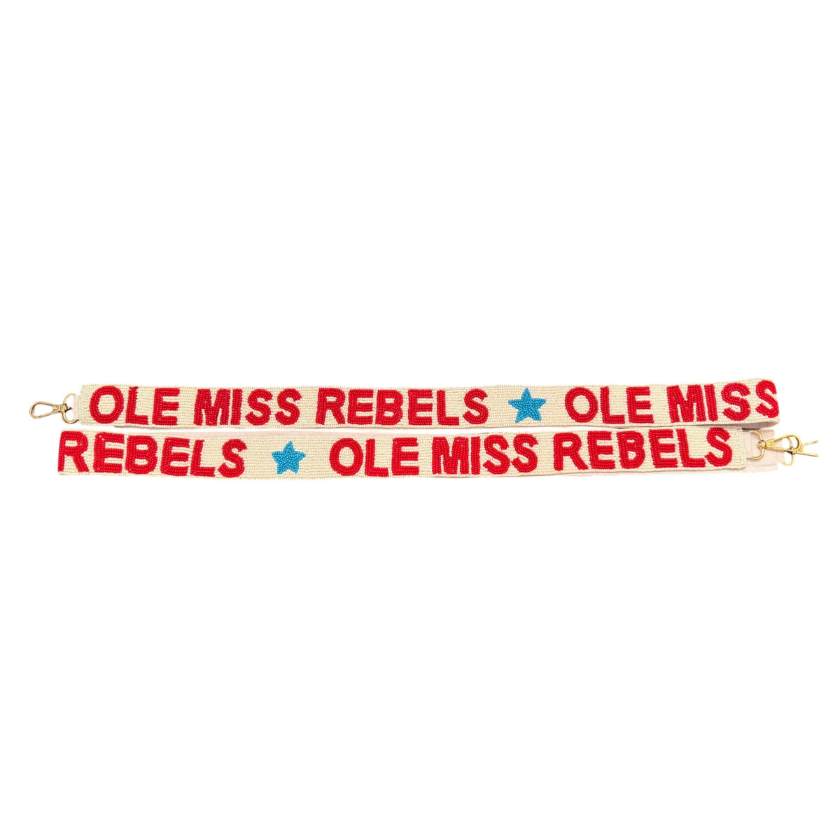 Ole Miss Rebels beaded purse strap