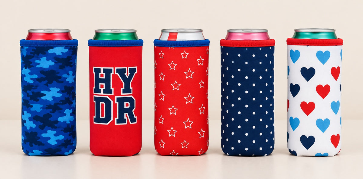 Ole Miss color slim can sleeves