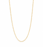 18K Gold PVD 2.5mm paperclip chain necklace