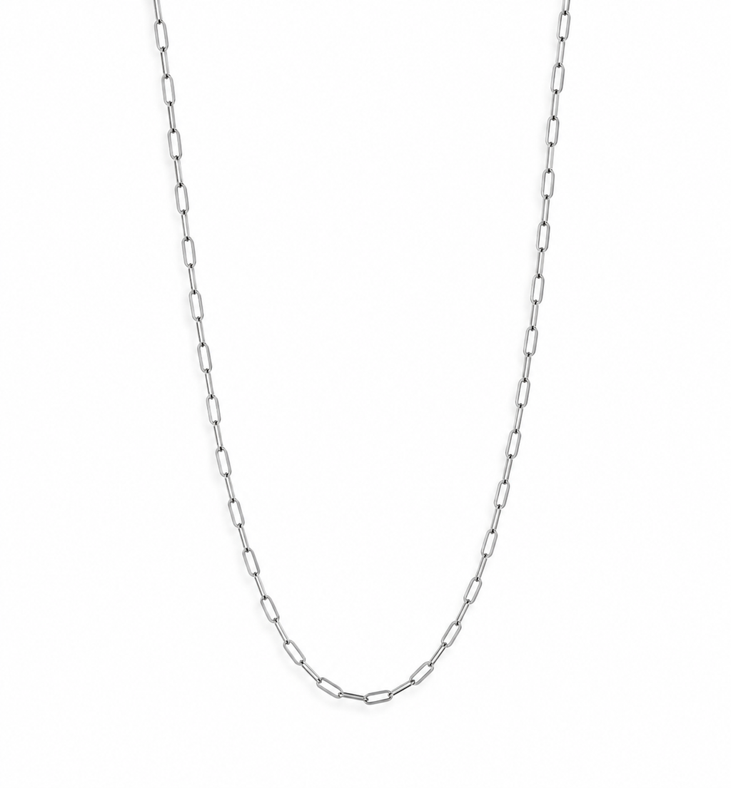 Stainless Steel 2.5mm paperclip chain necklace
