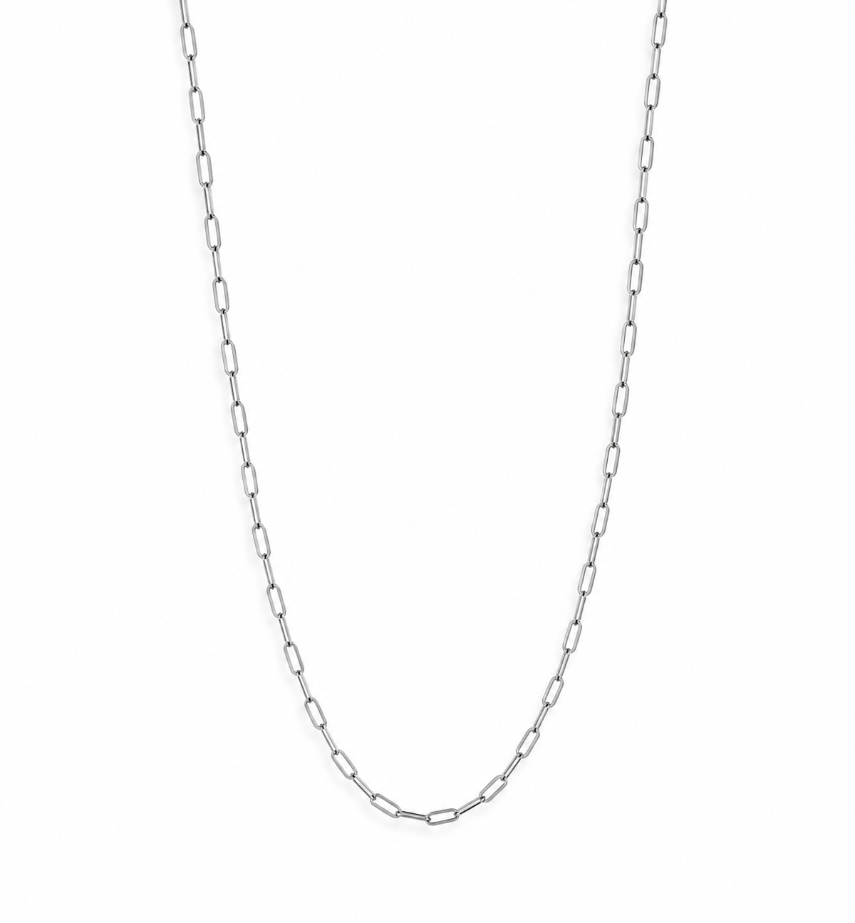 Stainless Steel 2.5mm paperclip chain necklace