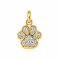 Paw Print Charm - Gold