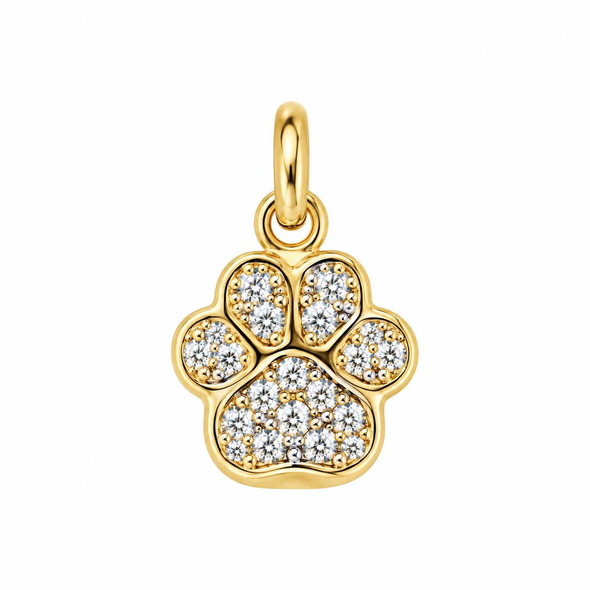 Paw Print Charm - Gold