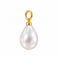Pearl Drop Charm - Gold