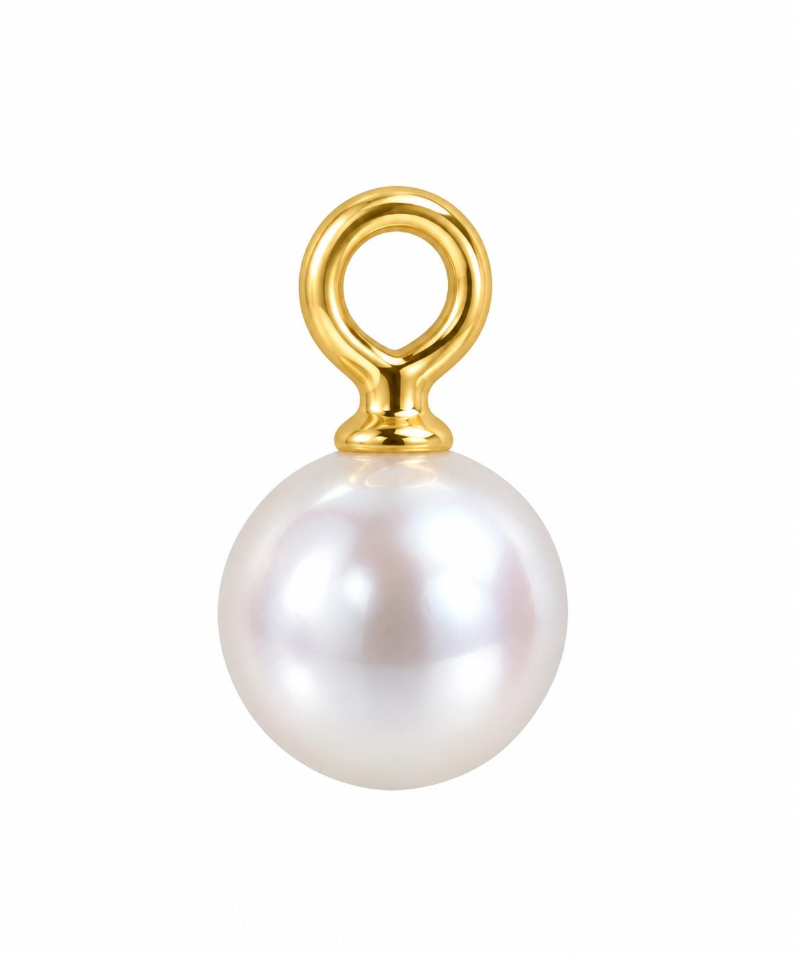 Pearl charm with gold connector