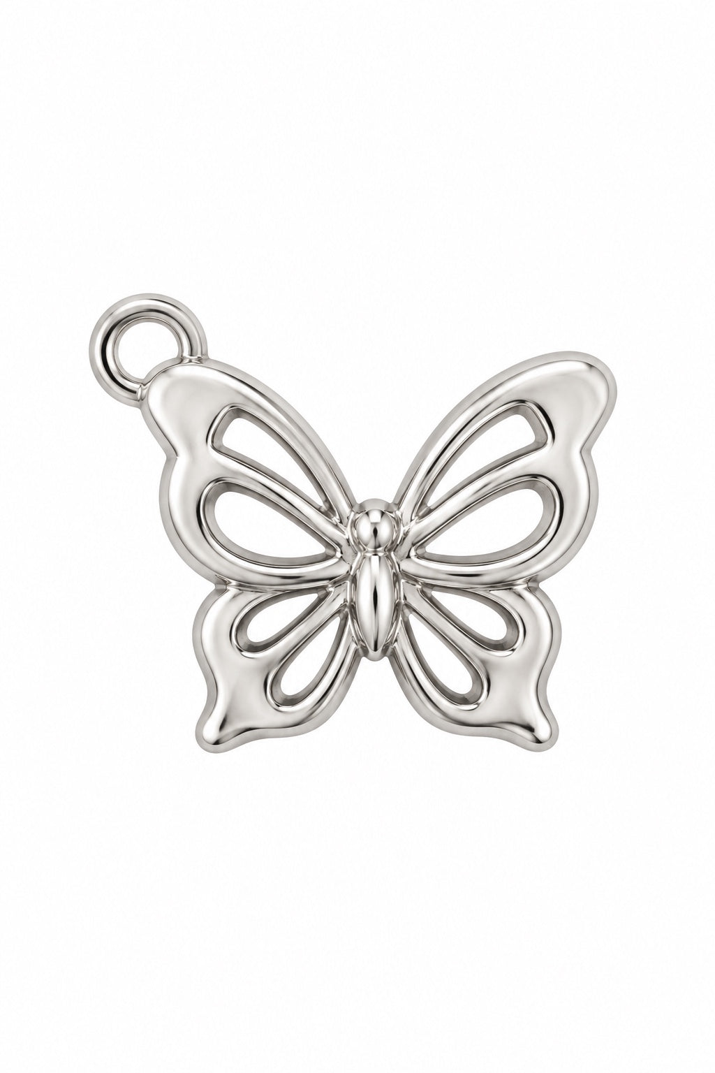 Stainless steel butterfly charm