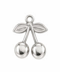 Stainless steel cherry charm