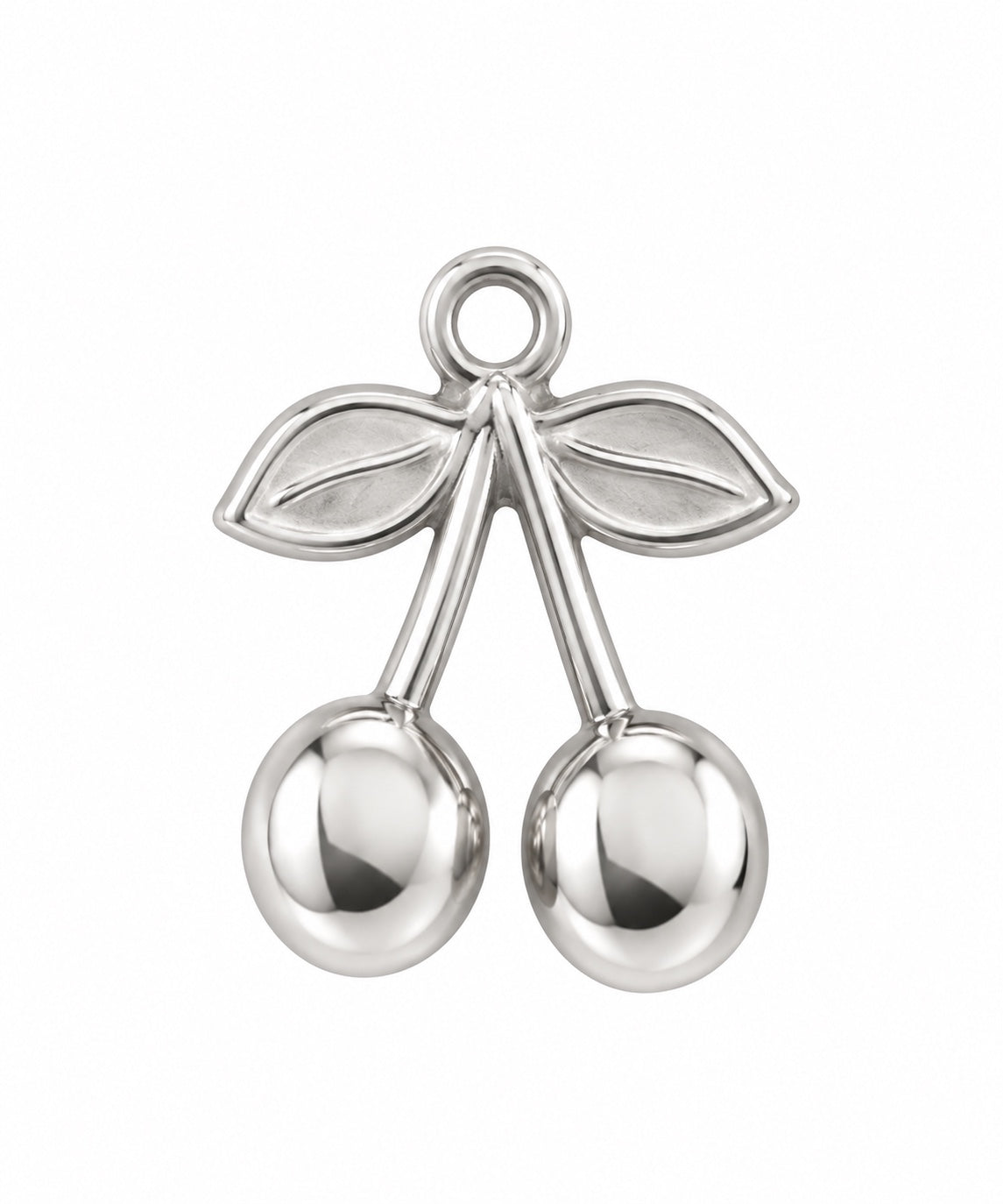Stainless steel cherry charm