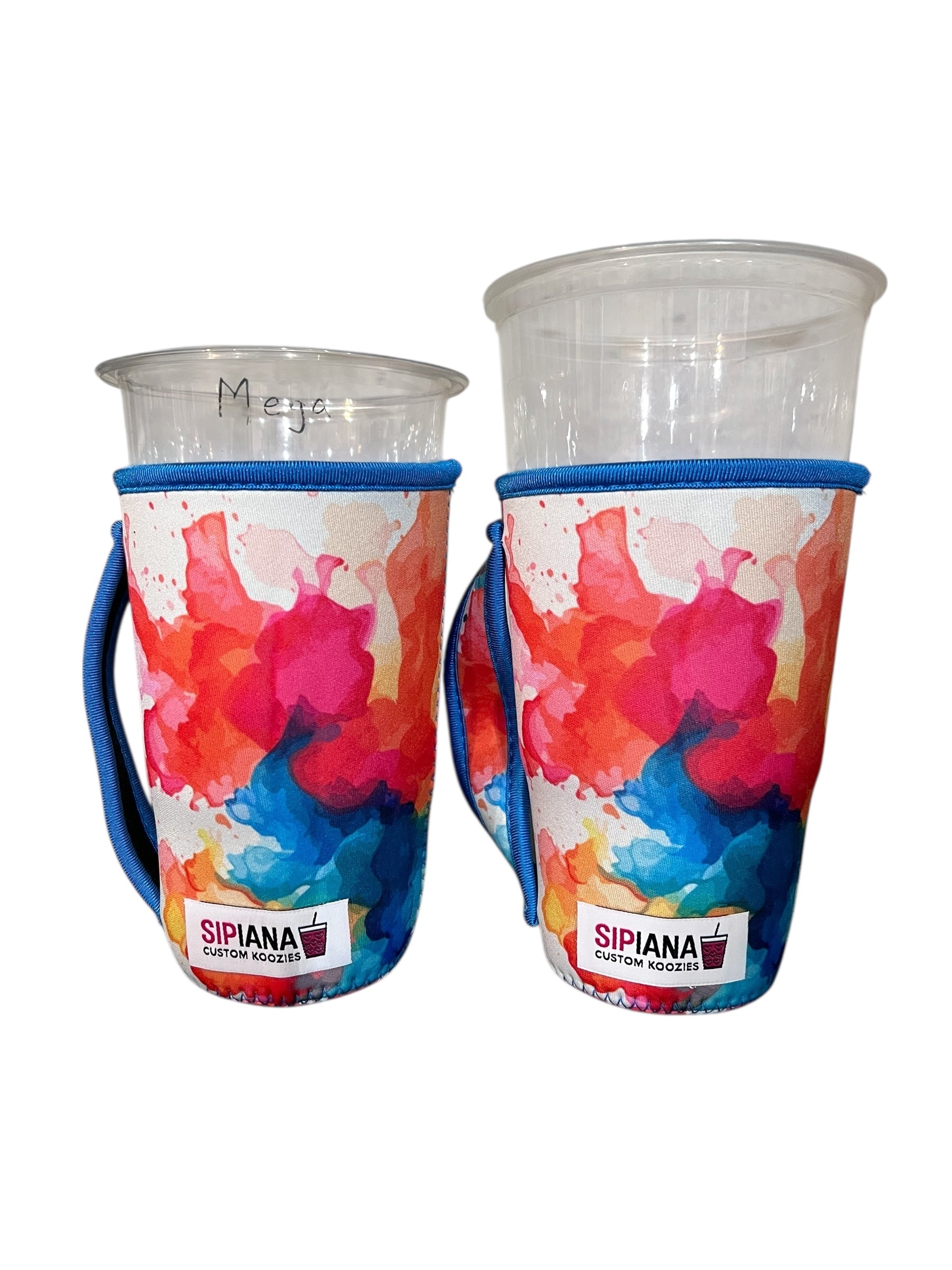 Teeth sleeve with watercolor design and SIPIANA label